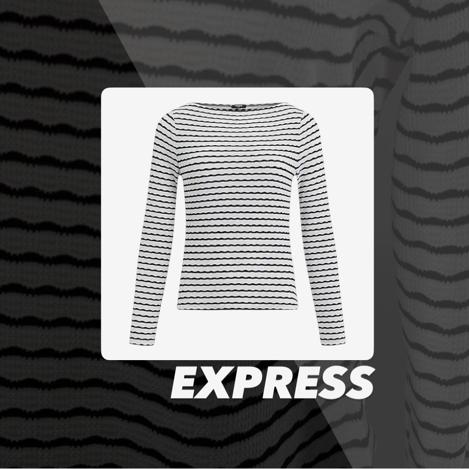 Nwot Express Jacquard Striped Boat Neck Tee